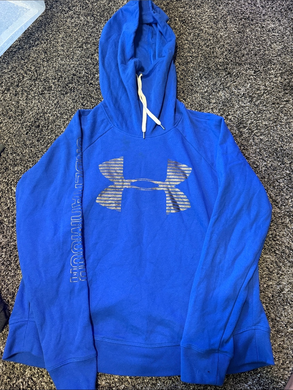 Under Armour Royal Blue womens Hoodie with Striped Logo
